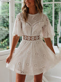 Summer Nights Backless Cutout Fringe Mini Dress